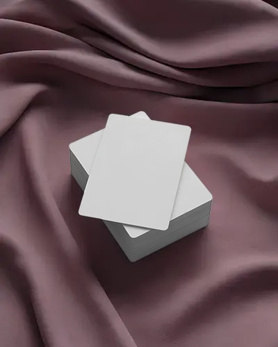 Dual Tone Rounded Business Card Mockup Overlapping Green Background With Modern Light