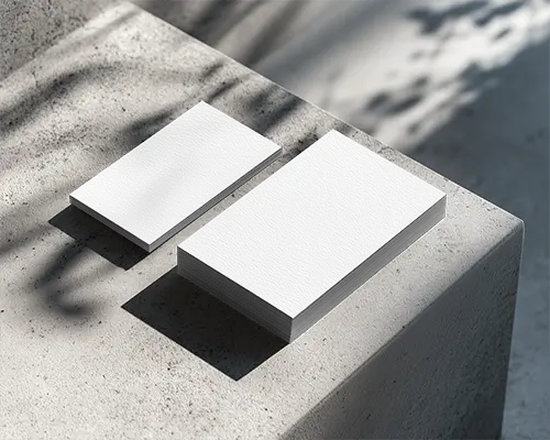 Premium Leather Business Card Mockup On Modern Concrete Surface For Brand Showcase