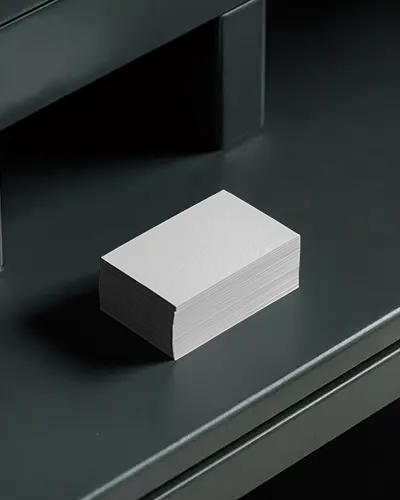 Dark Metal Surface Stacked Business Card Mockup Clean Luxurious Minimal Display