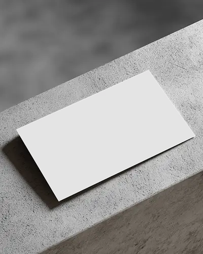 Concrete Horizontal Business Card Mockup On Industrial Surface Minimal Elegant Urban Presentation