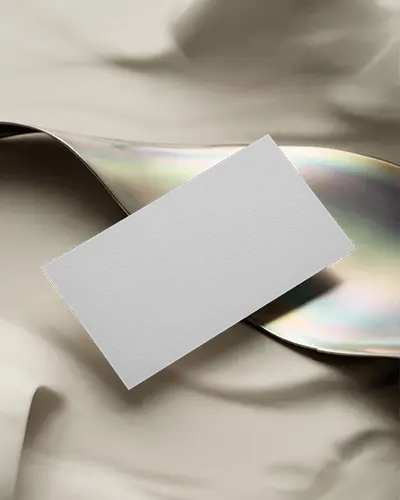 Metallic Sheen Background Business Card Mockup Minimal Luxury Iridescent Style