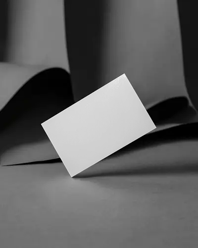 Monochrome Wave Background Business Card Mockup Minimal Black And White Stylish Design