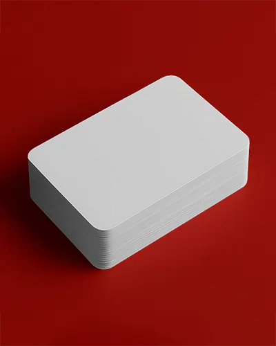 Stacked Business Card Mockup On Red Background Clean Corporate Minimal Layout