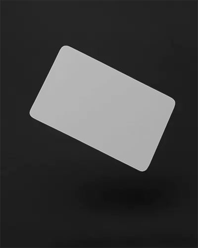 Minimal Floating Business Card Mockup On Black Background With Soft Shadow