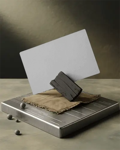 Minimalist Business Card Mockup With Rustic Texture And Simple Elegant Presentation