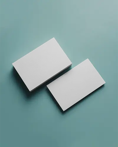 Sleek Modern Business Card Mockup On Solid Background For Design Showcase And Promo