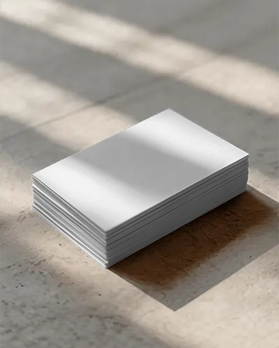 Stacked Business Card Mockup With Natural Light Streaks And Warm Tones