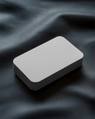 Dark Satin Stack Business Card Mockup With Luxury Shadows And Elegant Surface