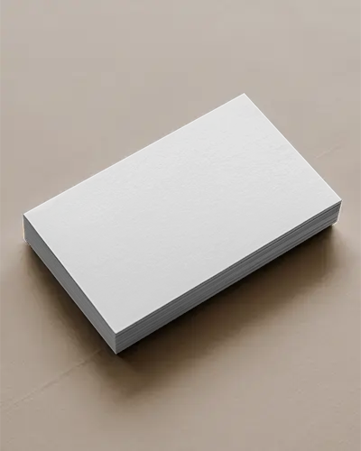 Beige Surface Stacked Business Card Mockup With Minimal Studio Lighting