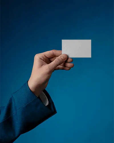 Professional Hand Holding Minimalist Business Card Mockup Clean Background Ideal For Marketing