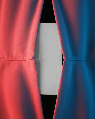 Professional Business Card Mockup With Curtains Background For Elegant Branding Presentation