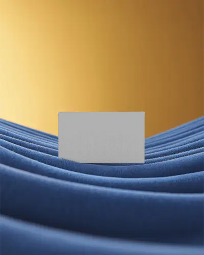 Sleek Minimalist Business Card Mockup On Wavy Textile Background For Professional Use