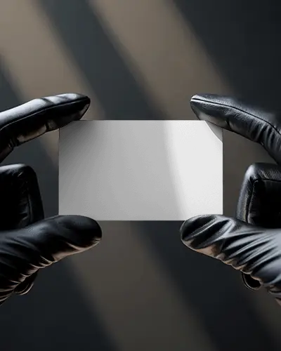 closeup-business-card-showcase-held-with-gloves-under-minimal-hard-light-studio-effect