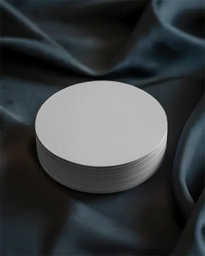 Sleek Round Business Cards Mockup Modern Minimalist Design For Professional Brands And Networking