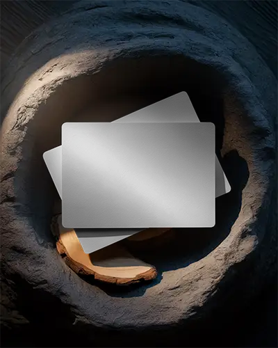 Sleek Minimalist Horizontal Business Card Mockup With Natural Texture Background