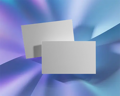 Sleek Minimalist Textured Business Card Mockup Floating Above Soft Gradient Background