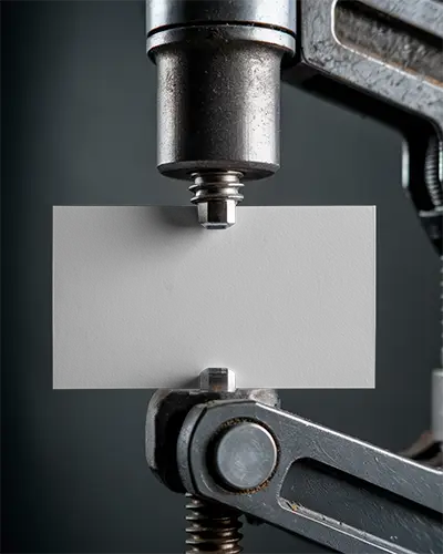 High Quality Business Card Mockup Showcasing Metal Clamp For Professional Materials