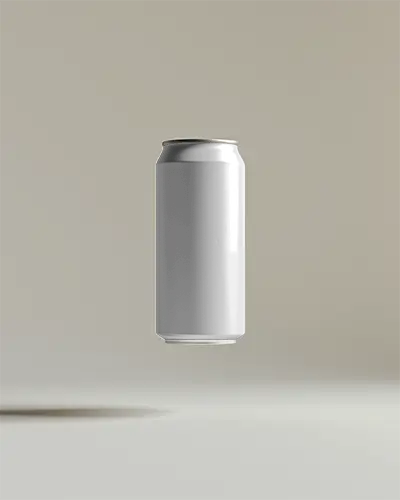 Minimal Floating Soft Shadow Can Mockup On Neutral Background For Product Branding And Display