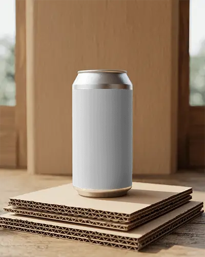 Beverage Can Packaging Mockup For Custom Label Designs And Brand Presentation In Realistic Setting 0162