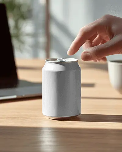 high-quality-cold-drink-can-mockup-near-laptop-on-modern-wooden-desk-environment