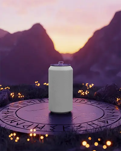 premium-can-mockup-on-ancient-runic-stone-circle-with-glowing-lighting-effect
