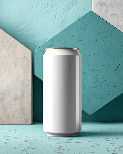 Realistic Aluminum Can Mockup For Refreshing Drink Branding Display