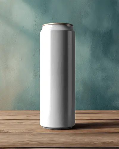 Clean Blank Tall Can Mockup With Realistic Shadow And Light For Beverage Packaging Presentation