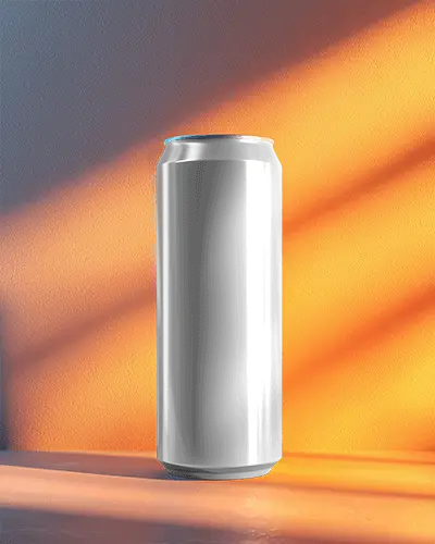 Sleek Modern Metal Beverage Can Mockup For Custom Design Presentation