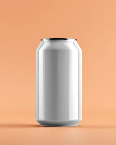 Sleek Modern Aluminum Can Mockup For Beverage Packaging And Product Presentation