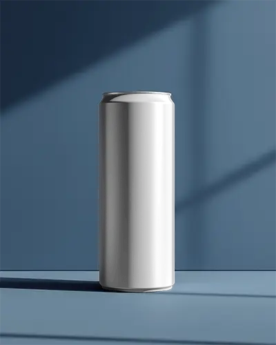 Premium Aluminum Can Mockup Showcasing Smooth Curves And Reflective Details 