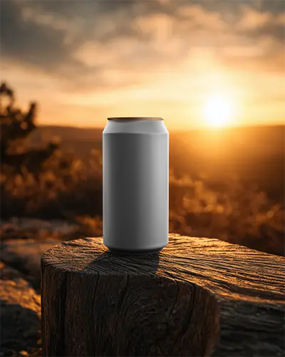 mountain-view-beverage-can-mockup-sunset-outdoor-refreshing-drink-packaging-template