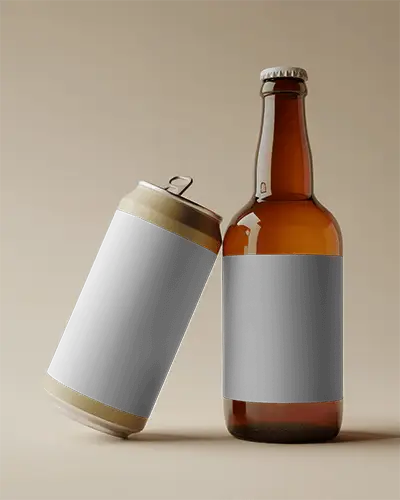 Premium Beverage Can And Bottle Mockup Ideal For Craft Beer And Cold Drink Packaging Design