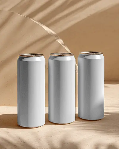 Premium Metal Can Mockup With Realistic Shadows For Custom Label Brand Showcase