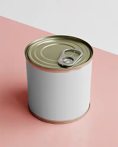 Realistic Metal Can Mockup Ideal For Branding And Product Packaging Presentations