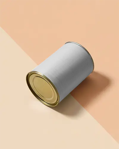 Premium Metal Can Mockup For Food And Beverage Packaging Creative Branding Presentation