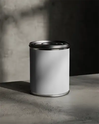 Minimalistic Can Mockup For Label Design Package Branding Display