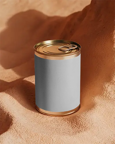 Realistic Metal Can Mockup For Product Display And Brand Presentation In Promotional Graphics