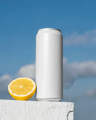 Refreshing Citrus Beverage Can Mockup Ideal For Summer Drink Packaging Design Promotions