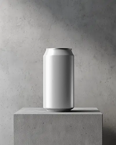 High Resolution Metal Can Mockup For Craft Drinks Creative Label Presentation