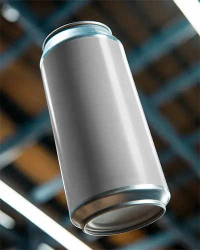 Realistic Floating Can Mockup For Refreshing Drink Marketing And Advertising