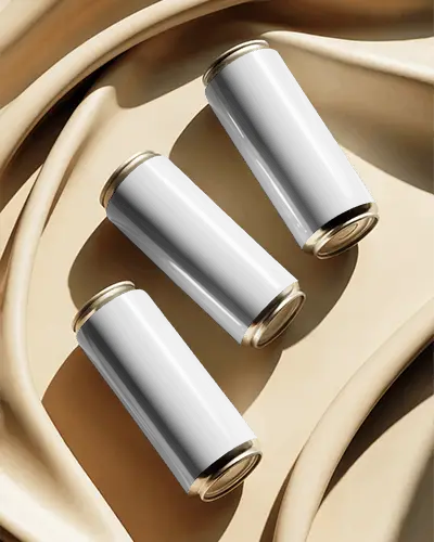 Sleek Modern Can Mockup For Drink Packaging Template Ideal For Beer Soda Or Energy Drinks