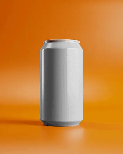 Minimalist Aluminum Can Mockup Template For Drink Packaging Design And Product Promotion Display