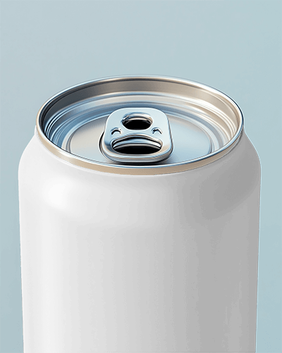Aluminum Soft Drink Can Mockup Bold Graphic Print With Matte Finish