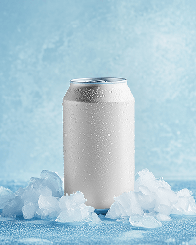 Luxury Energy Drink Can Mockup With Cool Toned Background And Glacier Vibes