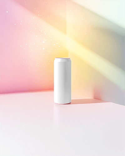 Soft Gradient Background Beverage Can Mockup Showcasing Fresh Branding