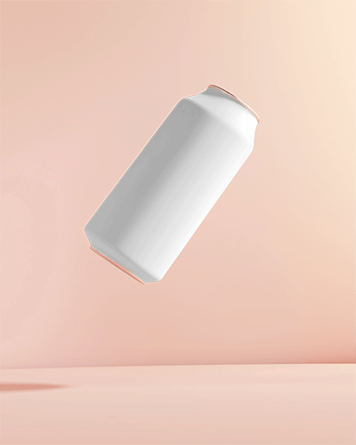 Modern Refreshing Beverage Can Mockup With Scenic Natural Landscape Design