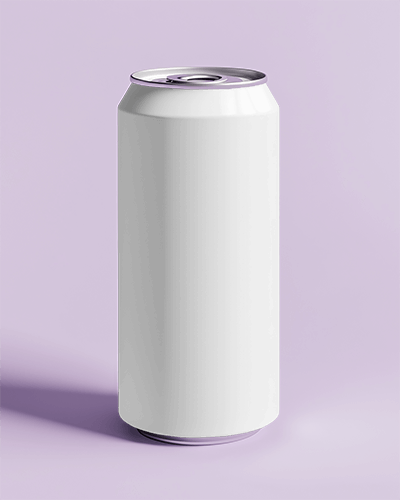 Premium Aluminum Can Mockup With Elegant Nature Inspired Label Design