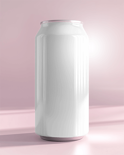 Professional Drink Can Mockup With Refreshing Spring Theme Design