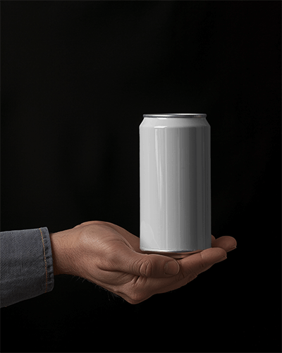 Can Mockup On A Hand