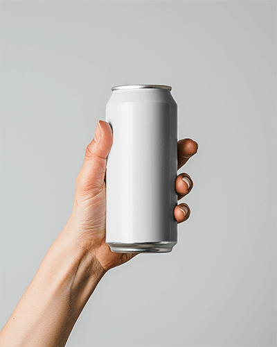 Large Can Mockup In A Hand